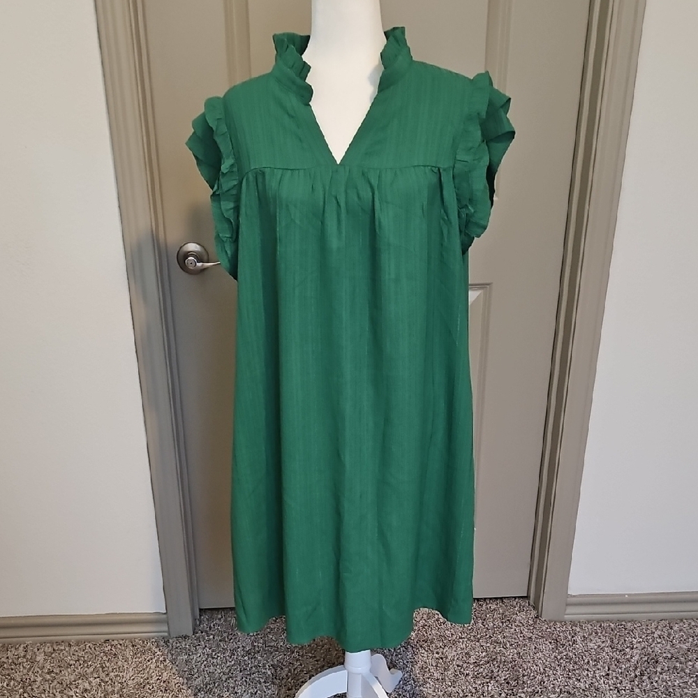 SHEIN Curve 2XL Forest Green Dress